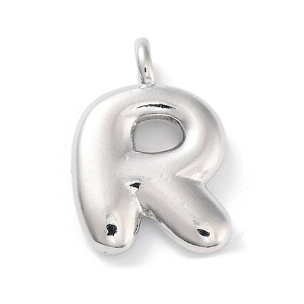 Rack Plating Brass Balloon Letter Pendants