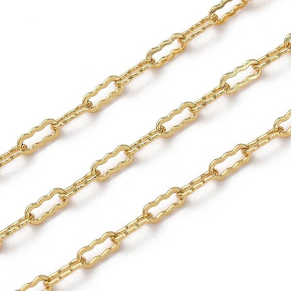 Brass Wavy Oval Link Chains