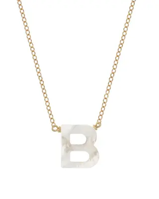 Dawn Initial Necklace | Metal Color: Gold | Style: B