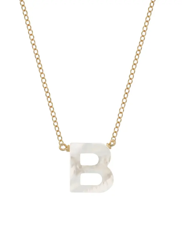 Dawn Initial Necklace | Metal Color: Gold | Style: B