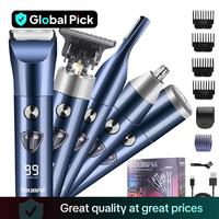 Mother's Day Gift, 5 in 1 Men's Body Hair Trimmer, Cordless Hair Clipper Set, Electric Shaver Razor Beard Trimmer for Men, N...