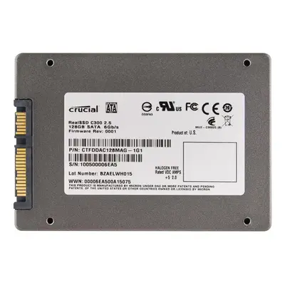 CTFDDAC128MAG-1G1 Crucial C300 128GB Multi-Level Cell SATA 6Gb/s 2.5-Inch Solid State Drive