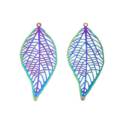 Ion Plating(IP) 201 Stainless Steel Filigree Big Pendants