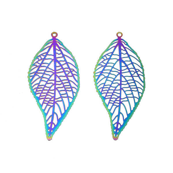Ion Plating(IP) 201 Stainless Steel Filigree Big Pendants