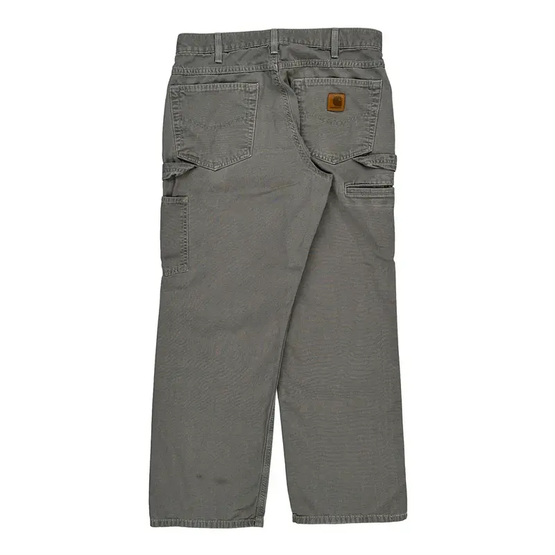 Carhartt Carpenter Trousers - 32W 28L Grey Cotton