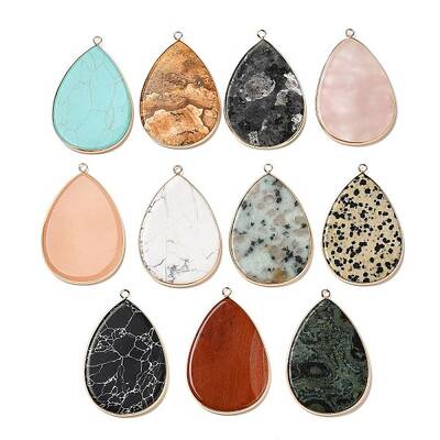 Natural & Synthetic Mixed Gemstone Big Pendants