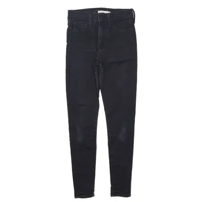 LEVI'S 720 High Rise Jeans Black Denim Slim Skinny Womens W25 L28