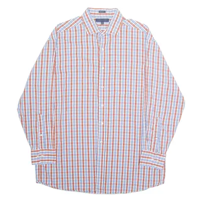 TOMMY HILFIGER Regular Fit Mens Shirt Blue Check Long Sleeve L