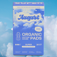 August Super (Night) Pads – All-Flow Protection with Customizable Quantities | Zero-Feel. Organic Cotton. Compostable Wrap.