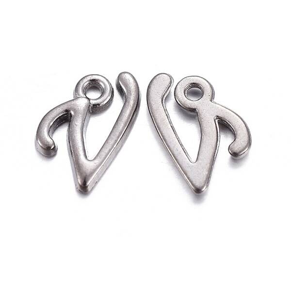 Gunmetal Plated Alloy Letter Pendants