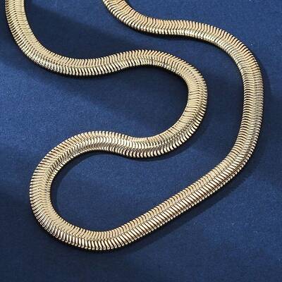 Rack Plating Brass Herringbone Chains Necklace for Men Women