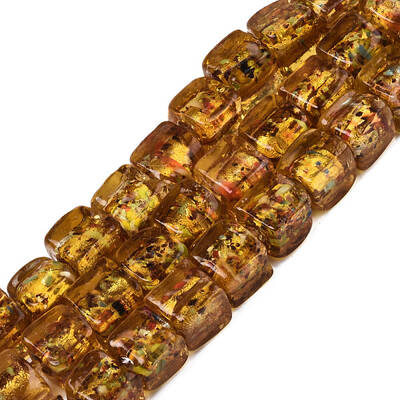 Handmade Silver Foil Lampwork Beads
