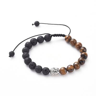 Unisex Adjustable Nylon Thread Braided Bead Bracelets