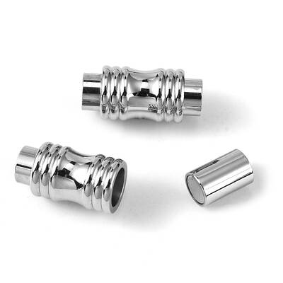 Tarnish Resistant 304 Stainless Steel Magnetic Clasps with Glue-in Ends