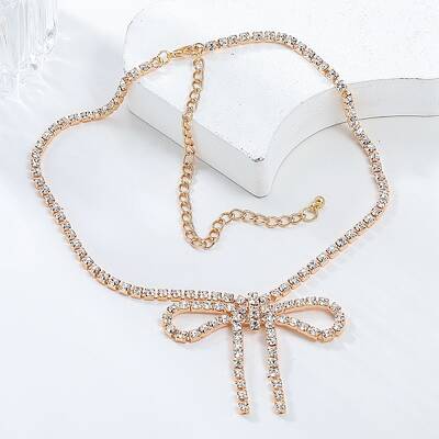 Alloy Crystal Rhinestone Cup Chains Necklaces