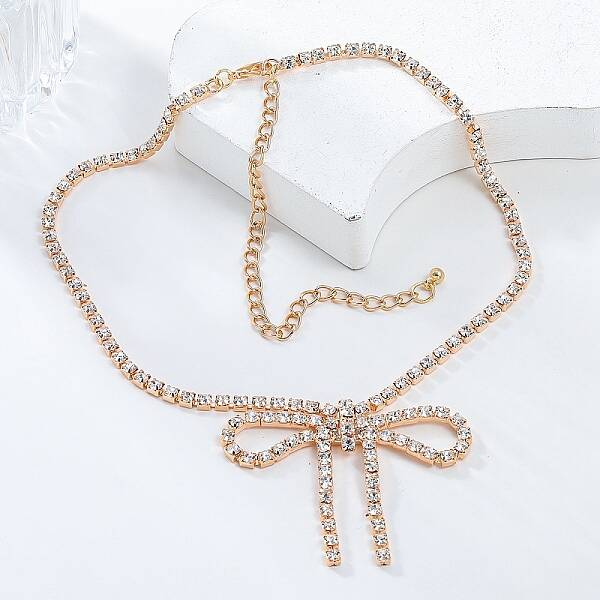 Alloy Crystal Rhinestone Cup Chains Necklaces