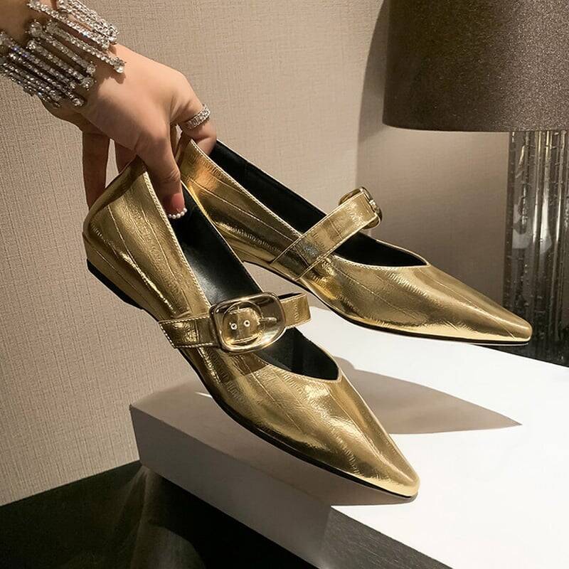 CHIKO Tangie Pointy Toe Block Heels Mary Jane Shoes