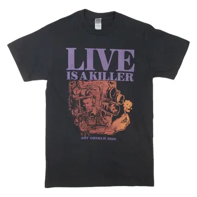 GILDAN Live Is A Killer Mens T-Shirt Black S