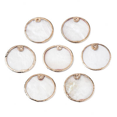 Natural Capiz Shell Pendants