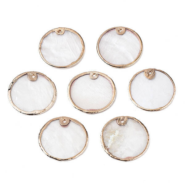 Natural Capiz Shell Pendants