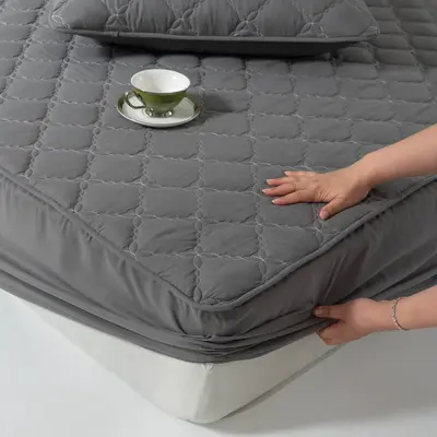 【Deals for You Days】DOWNCOOL Waterproof Mattress Cover Set, 2 or 3 pcs Quilted Fitted Sheet & Pillowcases Set, Soft Mattr...