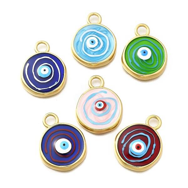 Brass Enamel Pendants