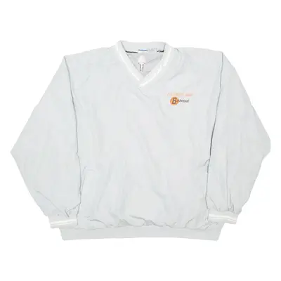 REEBOK Training Columbus East Basketball Mens Sweatshirt Grey V-Neck USA 2XL