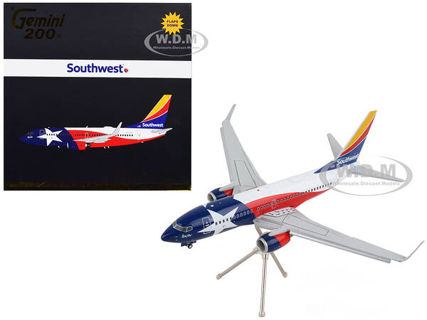 Boeing 737-700 Commercial Aircraft with Flaps Down \