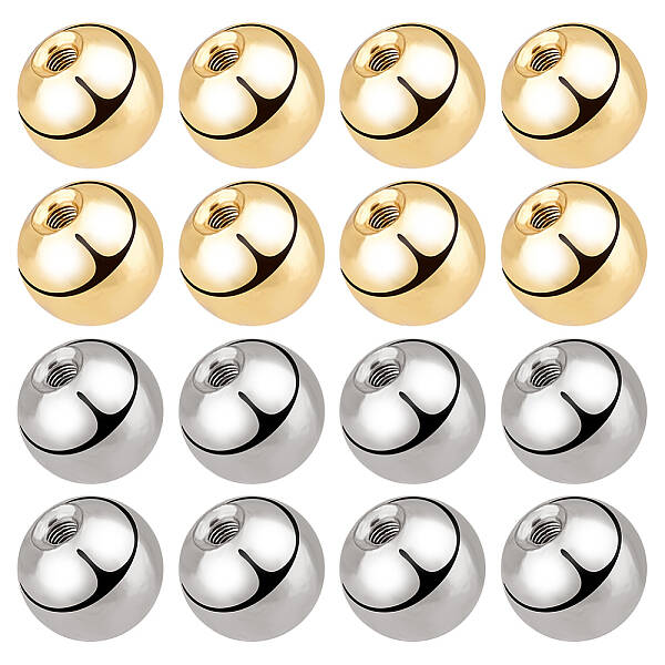 60Pcs 2 Colors Stainless Steel Ear Nuts