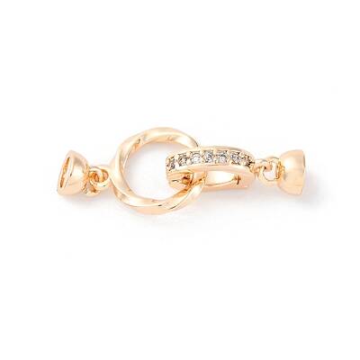 Brass Micro Pave Cubic Zirconia Peg Bails