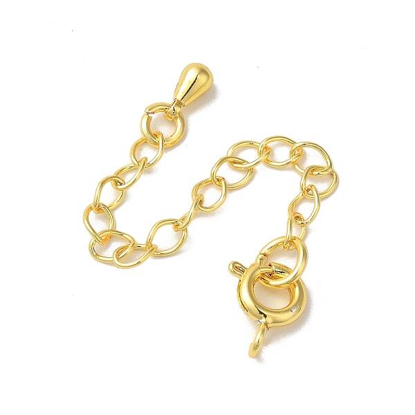 Rack Plating Brass Ends with Chain and Clasps