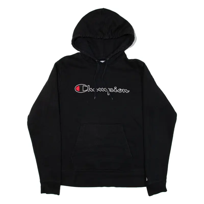 CHAMPION Mens Black Hoodie M
