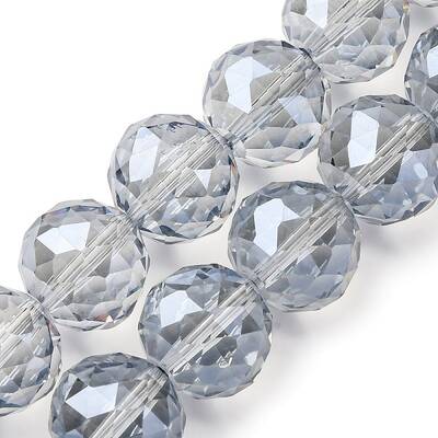 Transparent Electroplate Glass Beads Strands