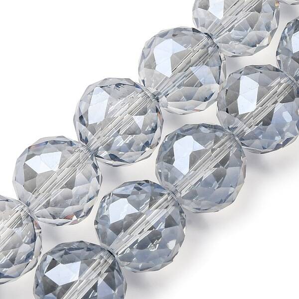 Transparent Electroplate Glass Beads Strands