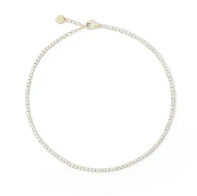 Sterling Silver Cubic Zirconia Tennis Anklet 1.2mm