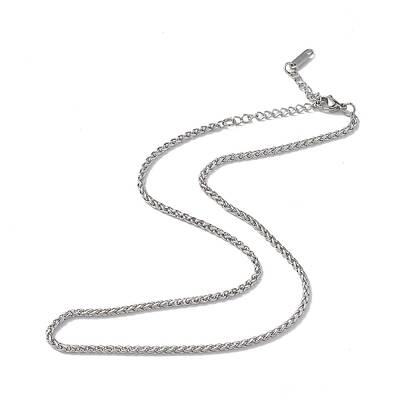 Non-Tarnish 304 Stainless Steel Wheat Chain Necklace for Men Women