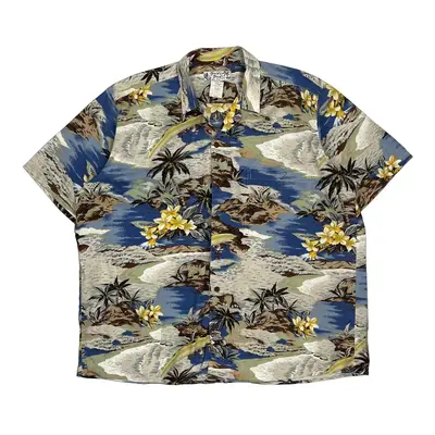 Budi Budi Floral Hawaiian Shirt - 2XL Multicoloured Cotton Blend