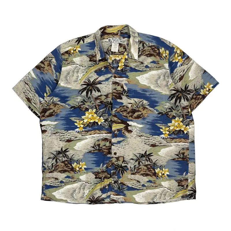 Budi Budi Floral Hawaiian Shirt - 2XL Multicoloured Cotton Blend
