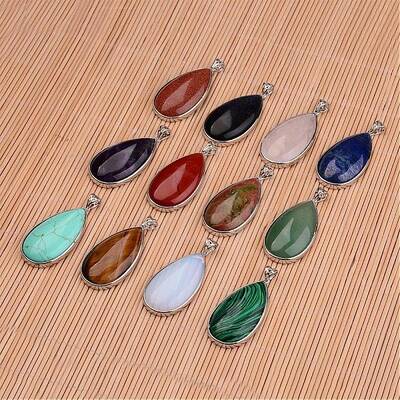 Natural & Synthetic Mixed Stone Big Pendants