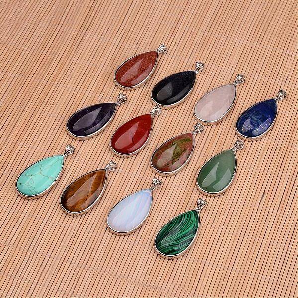 Natural & Synthetic Mixed Stone Big Pendants