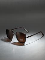Unisex Vintage Trendy Metal Frame Top Bar Design Sunglasses, Retro Tinted Lens Sunglasses, Fashionable Cool Sunglasses for ...