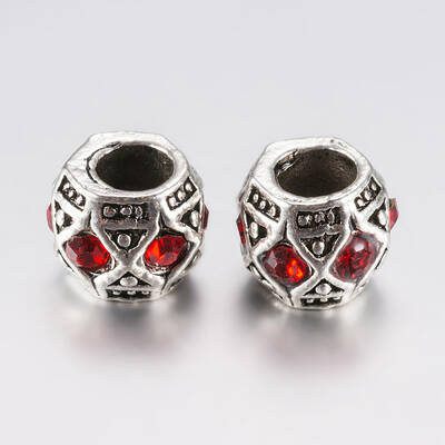 Tibetan Style Alloy Rhinestone European Beads