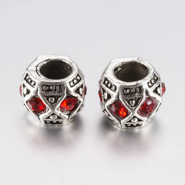 Tibetan Style Alloy Rhinestone European Beads