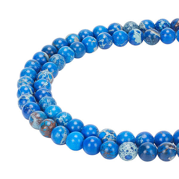 2 Strands Natural Imperial Jasper Beads Strands