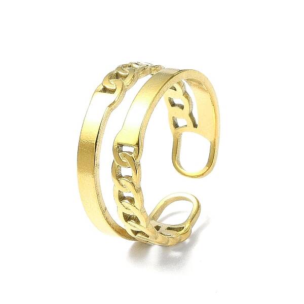 Ion Plating(IP) 304 Stainless Steel Open Cuff Ring