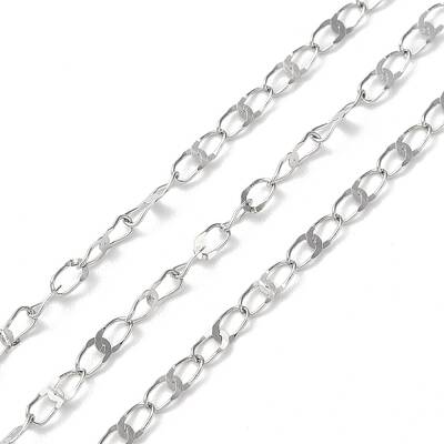 Tarnish Resistant 304 Stainless Steel Dapped Oval Link Chains