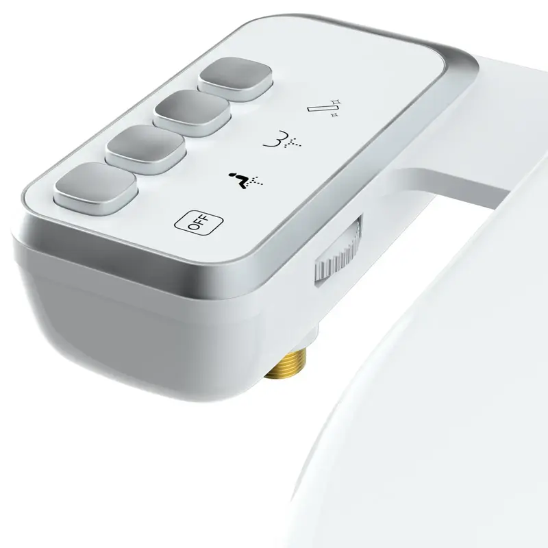 Modern Dual Nozzle Bidet Toilet Attachment, Adjustable Water Pressure Control Bidet Toilet Attachment, Self Cleaning Nozzle,...