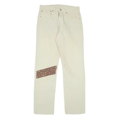 LEVI'S 501 MADE IN USA Jeans Mens Beige Regular Straight 90s W31 L32