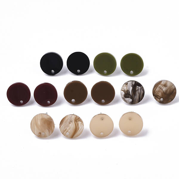 Cellulose Acetate(Resin) Stud Earring Findings
