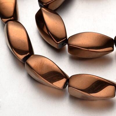 Electroplate Non-magnetic Synthetic Hematite Beads Strands